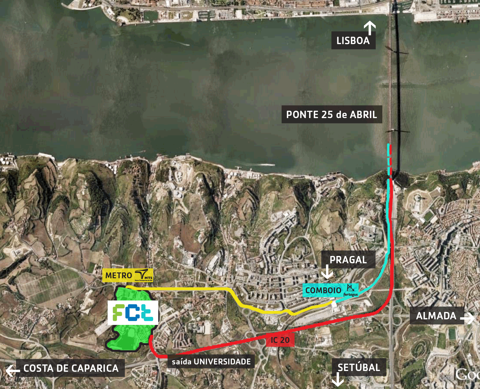 Como chegar à FCT